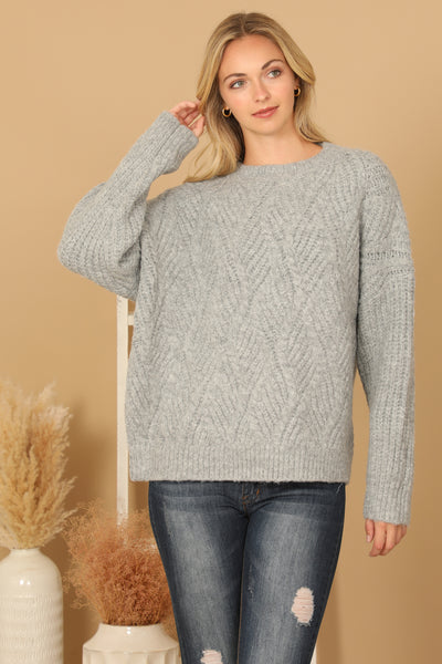 KNIT PATTERN SWEATER 3-3