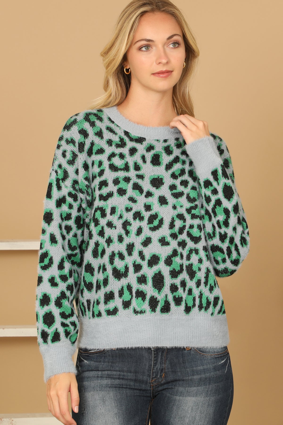 LEOPARD KNITTED SWEATER 3-3