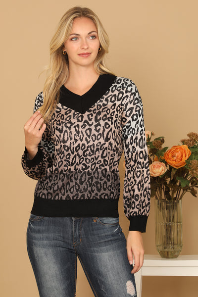 LEOPARD PRINT COLOR GRADIENT TOP 3-3