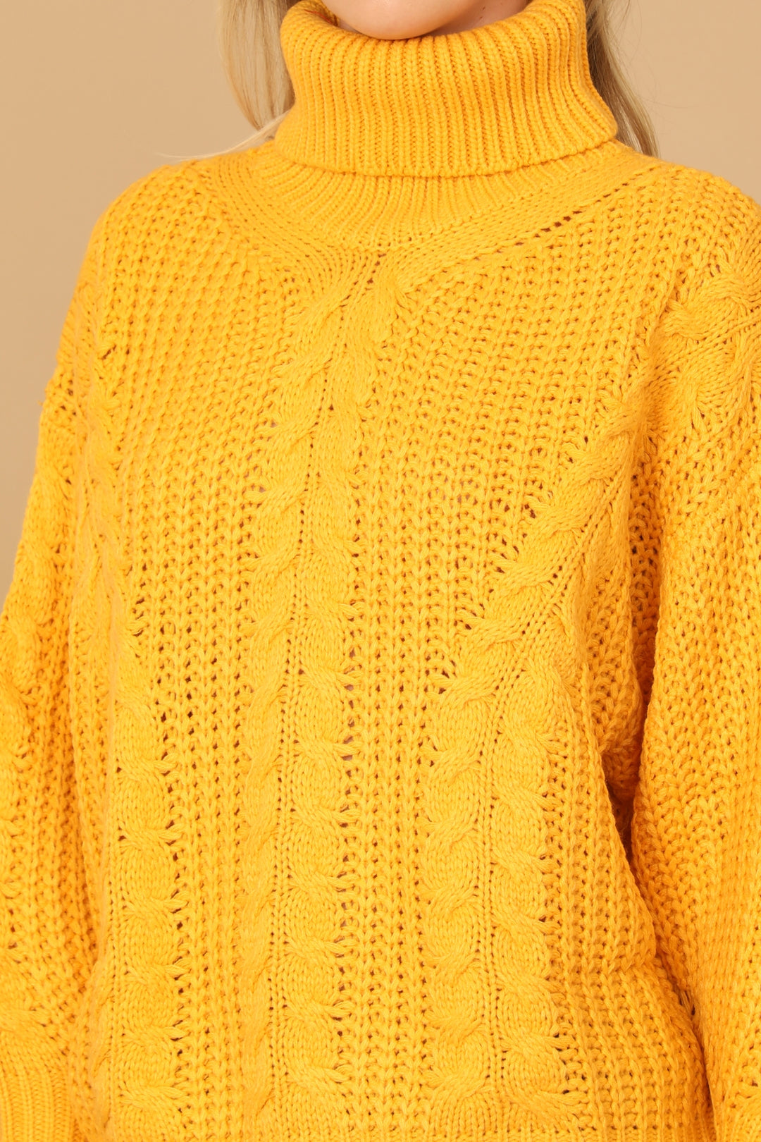 MUSTARD PLUS SIZE TURTLE NECK KNITTED SWEATER 3-3 – MYS