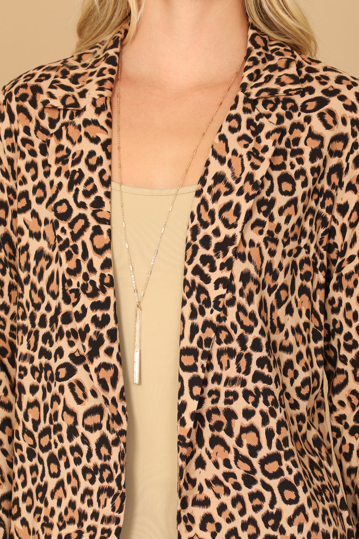 TAUPE BLACK LEOPARD OPEN CARDIGAN 2-2-1