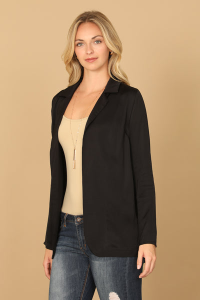 NOTCH LAPEL OPEN CARDIGAN 2-2-1