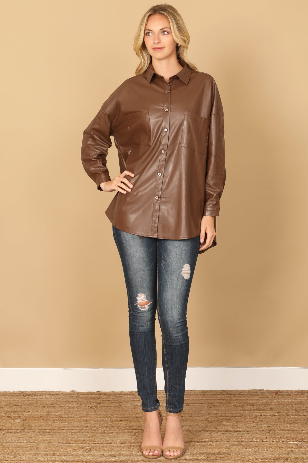 LONG SLEEVE LEATHER TOP 3-2