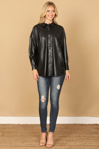 LONG SLEEVE LEATHER TOP 3-2