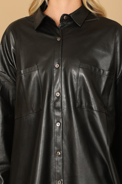 LONG SLEEVE LEATHER TOP 3-2