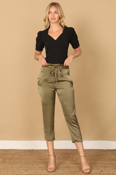 WAIST TIE SKINNY PANTS 2-2-1