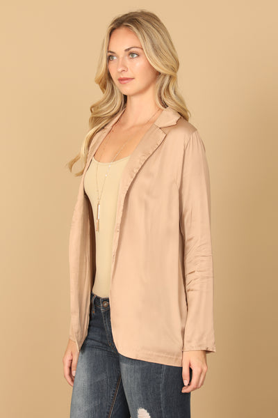 NOTCH LAPEL OPEN CARDIGAN 2-2-1