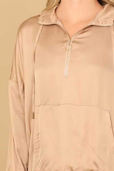 HOODED DRAWSTRING TOP 2-2-1