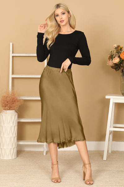 GARTERIZED MERMAID SATINY SKIRT 2-2-1