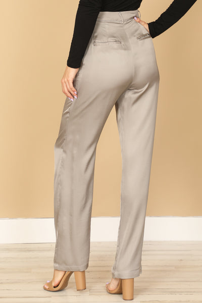 SATINY STRAIGHT PANTS 2-2-1