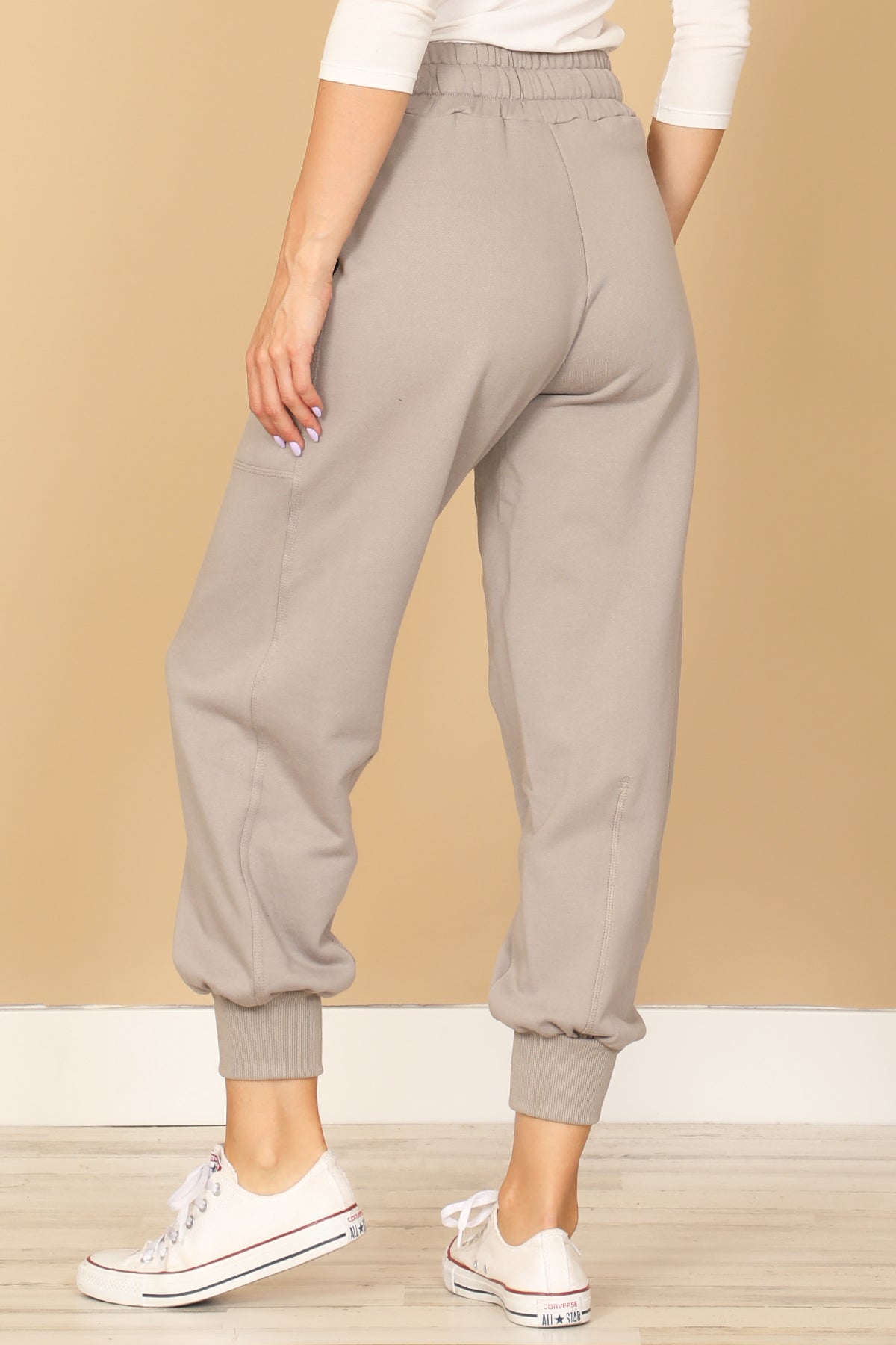 GREY WAIST TIE JOGGER PANTS 2-2-1