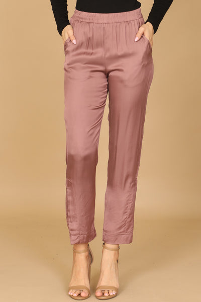 SKINNY SIDE SLIT SOLID PANTS 2-2-1