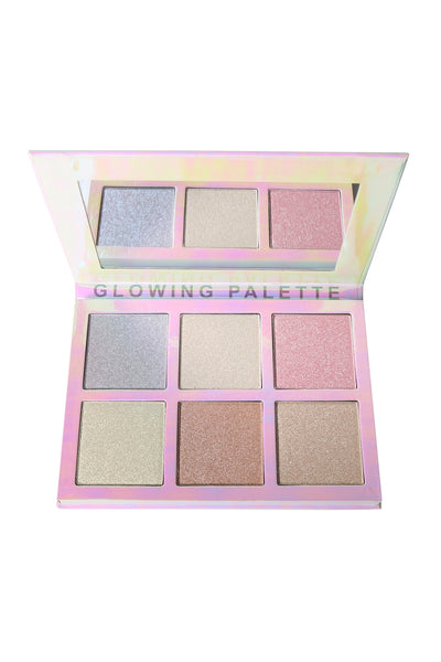 HIGHLIGHTER 6 COLOR GLOWING PALETTE/12PCS