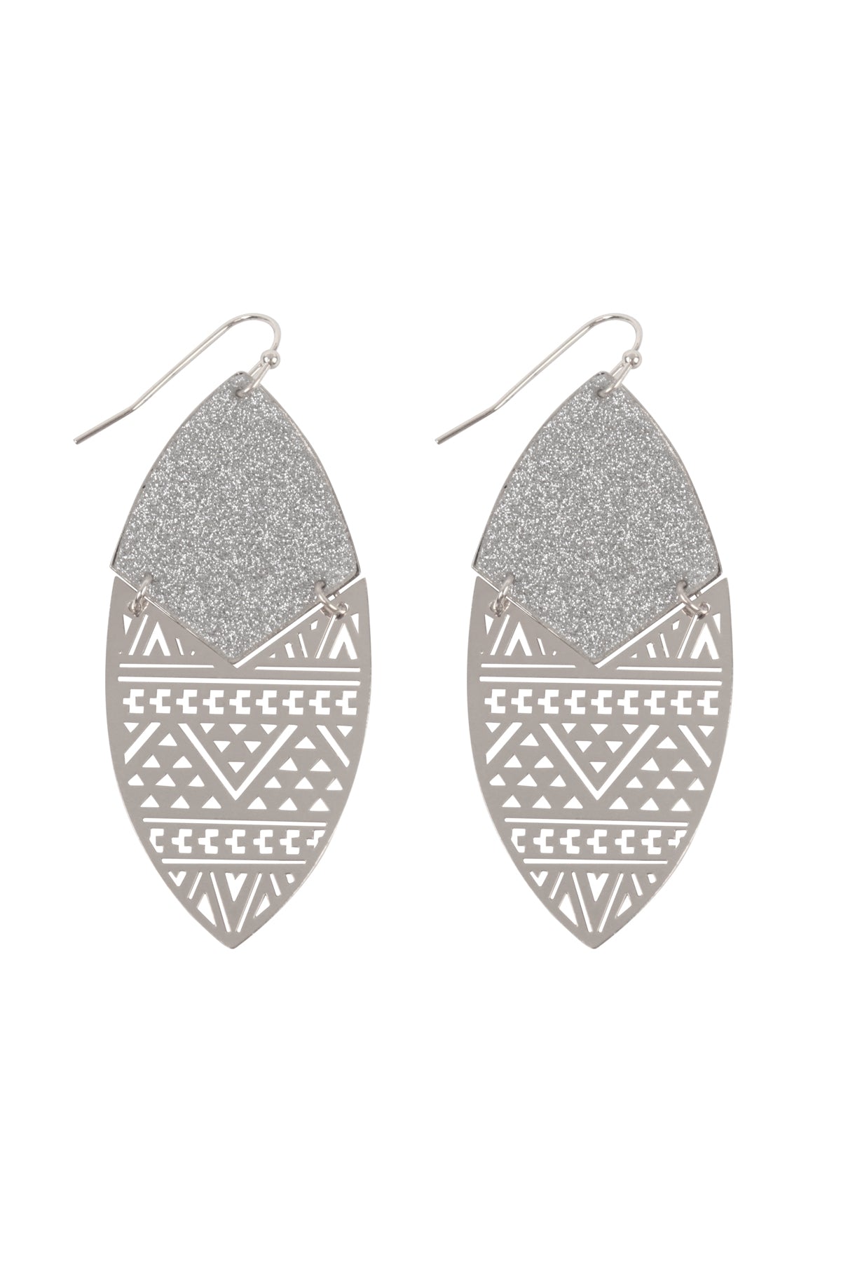 SAND STICKER MARQUISE TRIBAL FILIGREE EARRINGS