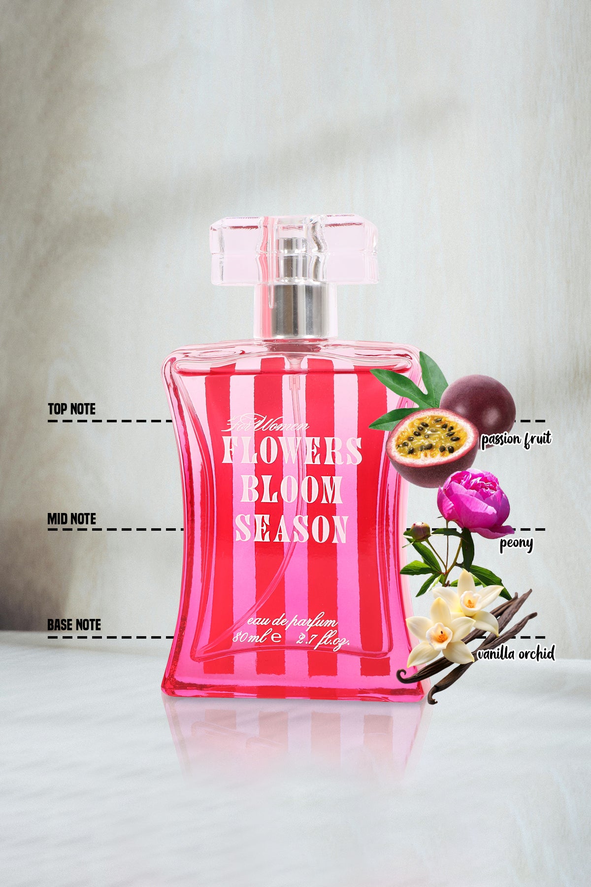 FLOWERS BLOOM SEASON SPRAY PERFUME EAU DE PARFUM FOR WOMEN - 80ML/2.7 FL.OZ.