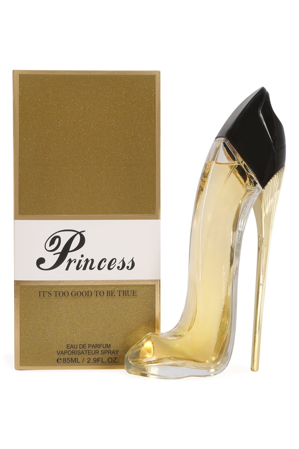 PRINCESS HIGH HEELS GOLD SPRAY PERFUME FOR WOMEN 85ML/2.9 FL.OZ.