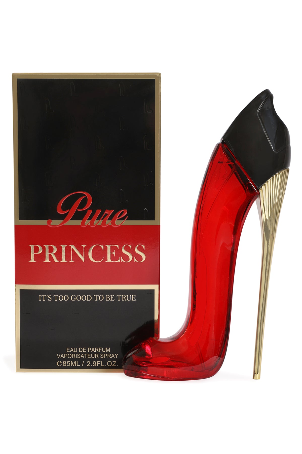 PRINCESS HIGH HEELS RED & BLACK SPRAY PERFUME FOR WOMEN 85ML/2.9 FL.OZ.