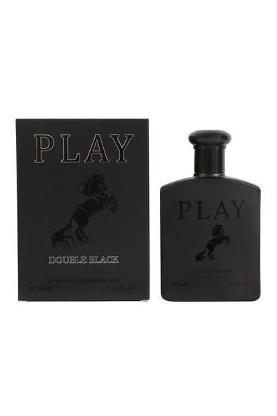 PLAY DOUBLE BLACK SPRAY COLOGNE EAU DE TOILETTE FOR MEN - 100ML/3.4 FL.OZ.