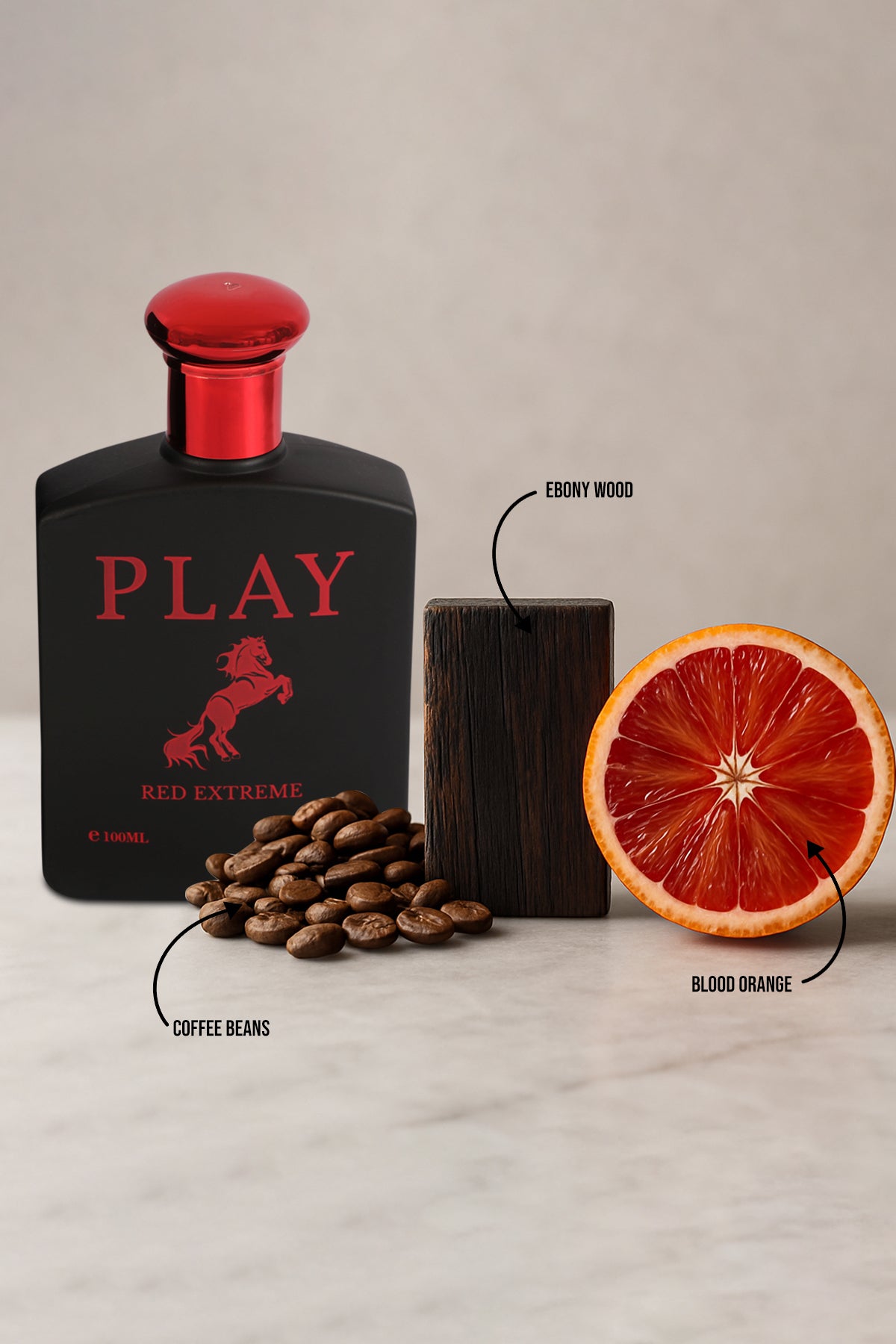 PLAY RED EXTREME SPRAY COLOGNE EAU DE TOILETTE FOR MEN - 100ML/3.4 FL.OZ.