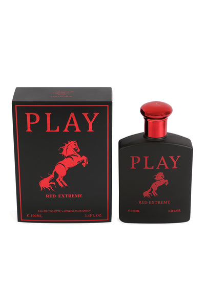PLAY RED EXTREME SPRAY COLOGNE EAU DE TOILETTE FOR MEN - 100ML/3.4 FL.OZ.