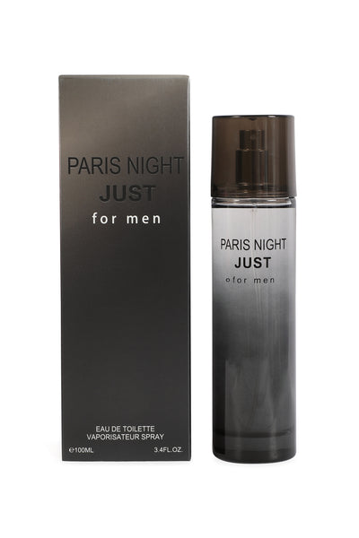 PARIS NIGHT JUST FOR MEN SPRAY COLOGNE EAU DE TOILETTE - 100ML/3.4 FL.OZ.