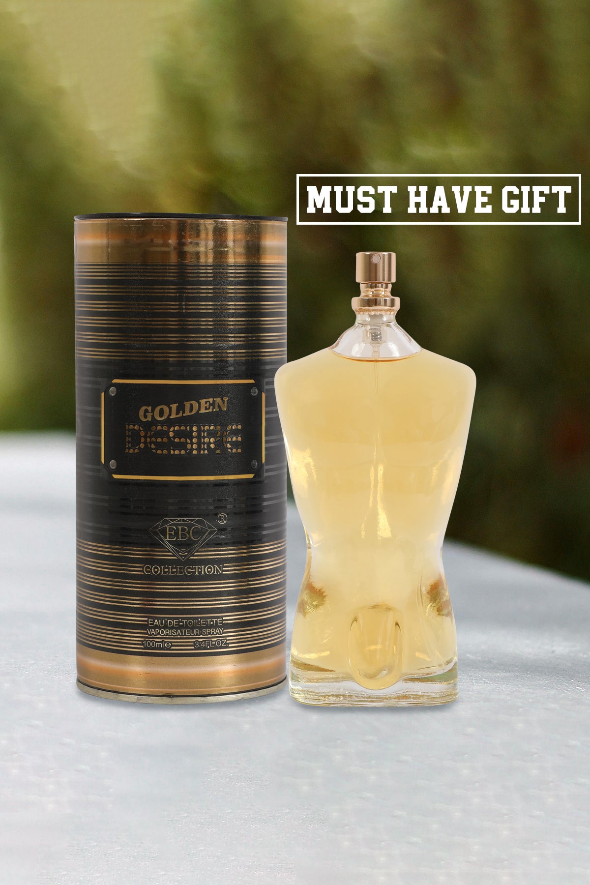 GOLDEN DESIRE SPRAY COLOGNE EAU DE TOILETTE FOR MEN - 100ML/3.4 FL.OZ.