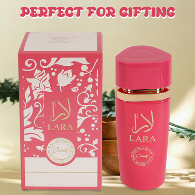 LARA CANDY SPRAY PERFUME EAU DE PARFUM FOR WOMEN - 100ML/3.4 FL.OZ.