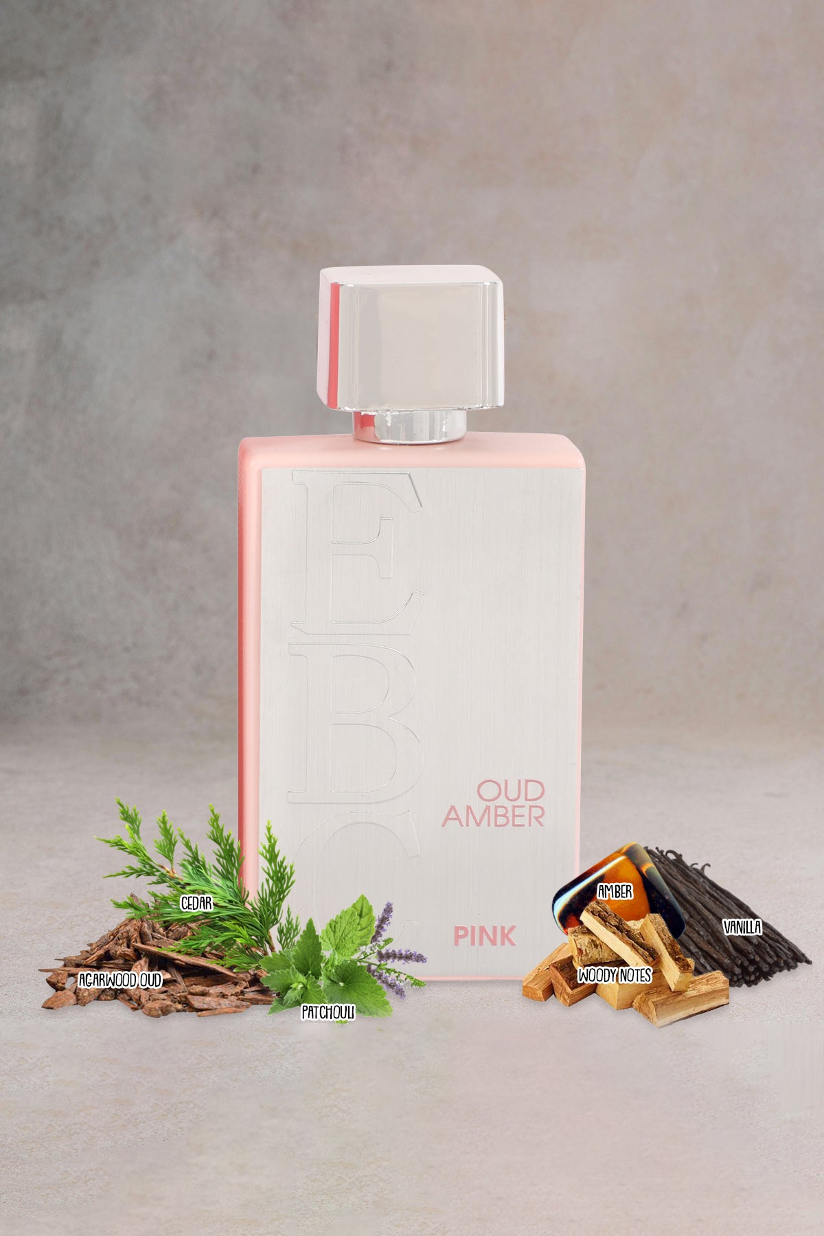 OUD AMBER PINK SPRAY PERFUME EAU DE PARFUM FOR WOMEN - 100ML/3.4FL.OZ.