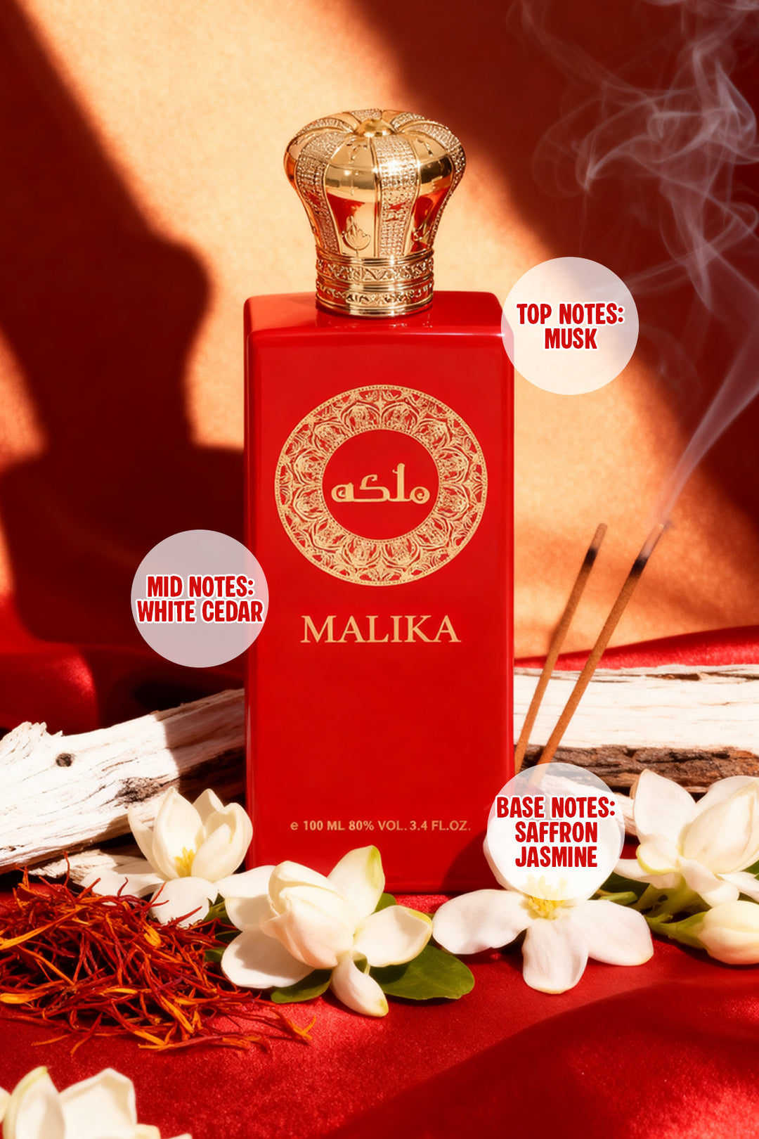 MALIKA SPRAY PERFUME EAU DE PARFUM FOR MEN AND WOMEN - 100ML/3.4FL