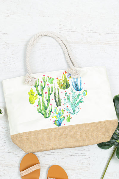 CACTUS PRINTED TOTE BAG