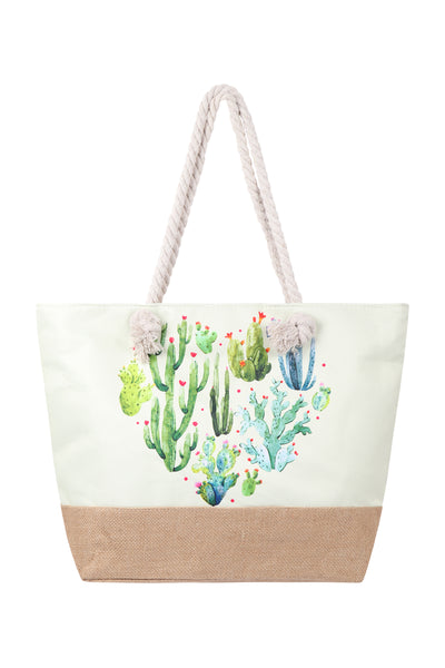 CACTUS PRINTED TOTE BAG