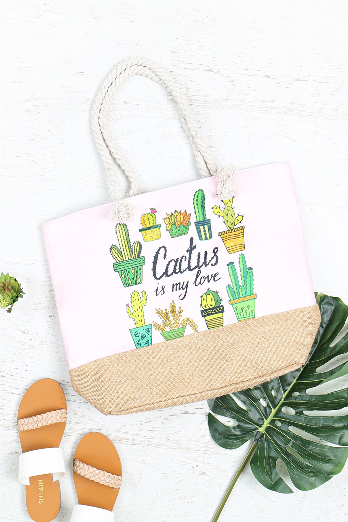 CACTUS PRINTED TOTE BAG