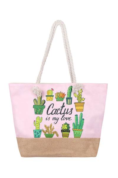 CACTUS PRINTED TOTE BAG