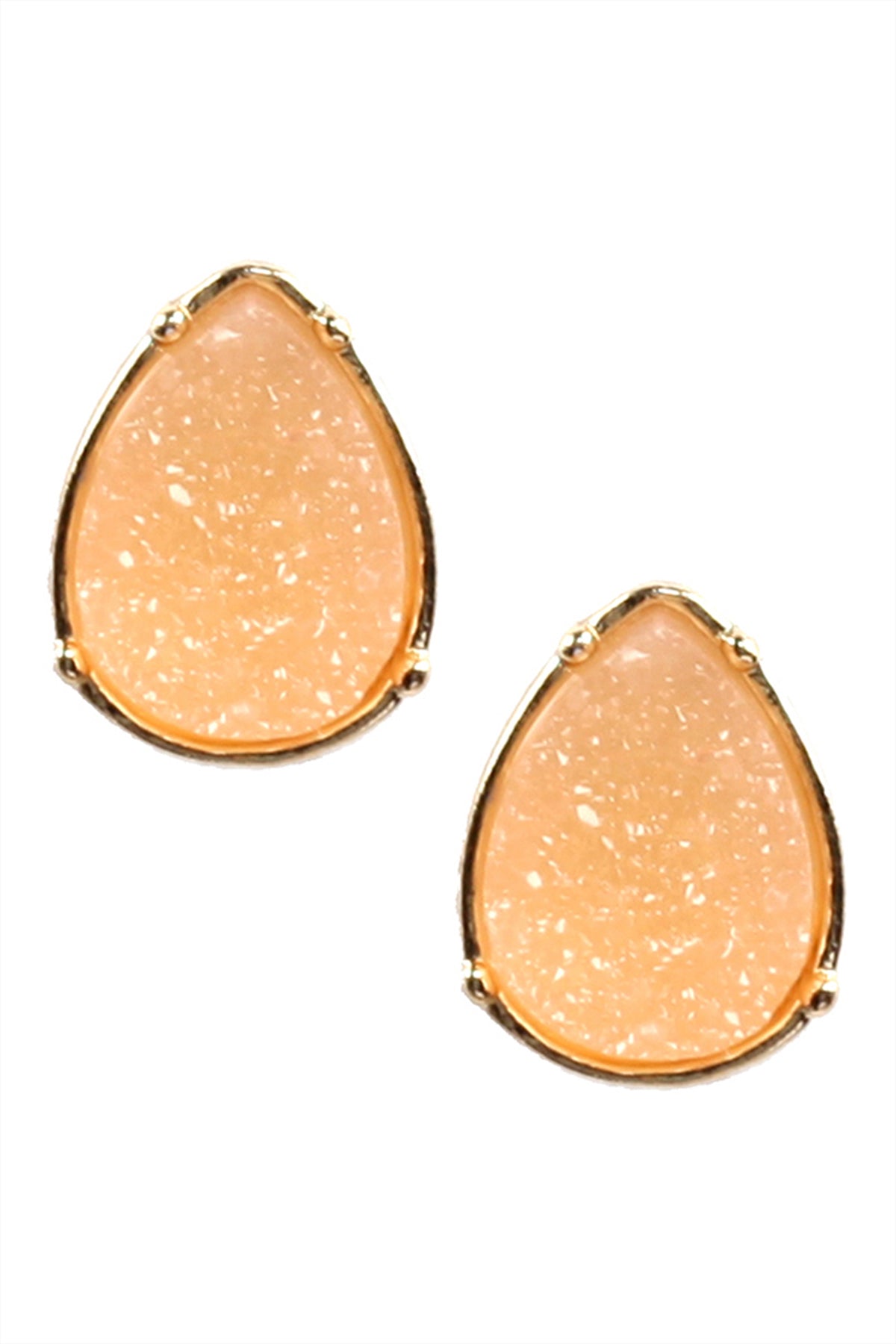 DRUZY TEARDROP POST EARRINGS