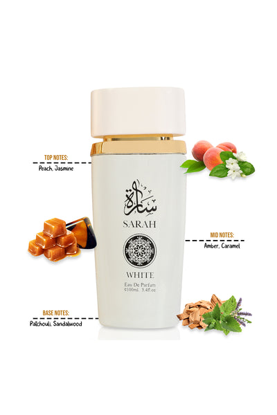 SARAH WHITE SPRAY PERFUME EAU DE PARFUM FOR WOMEN - 100ML/3.4 FL.OZ.