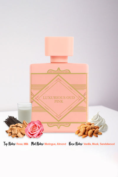 LUXURIOUS OUD PINK SPRAY PERFUME EAU DE PARFUM FOR WOMEN - 100ML/3.4FL.OZ.