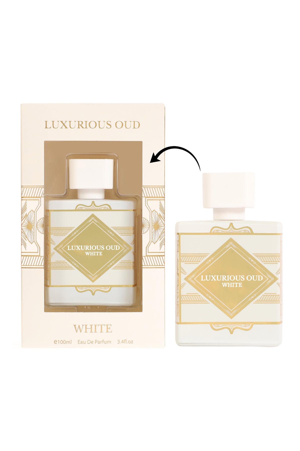 LUXURIOUS OUD WHITE SPRAY PERFUME EAU DE PARFUM FOR WOMEN - 100ML/3.4FL.OZ.