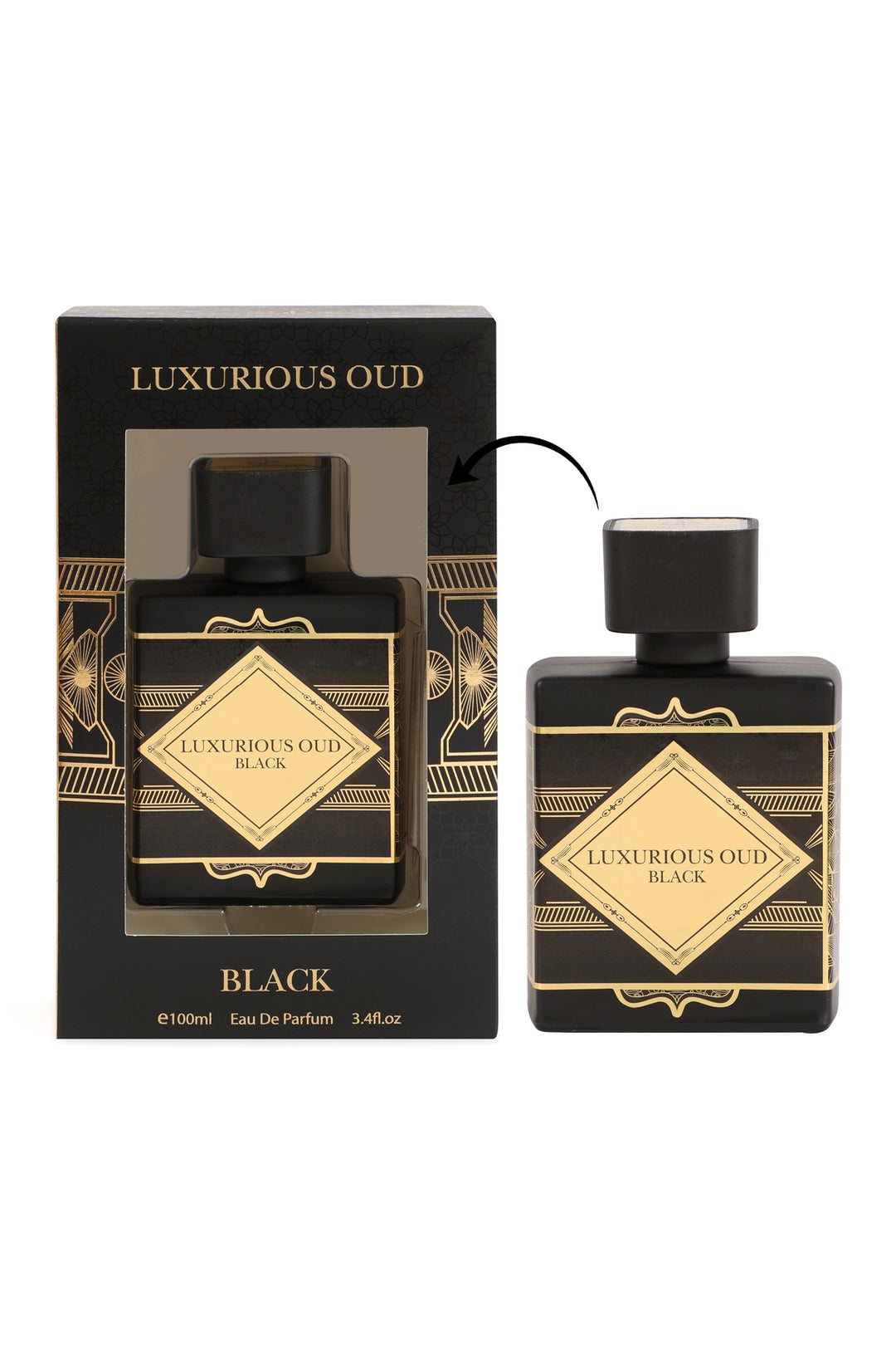 LUXURIOUS OUD BLACK SPRAY PERFUME EAU DE PARFUM FOR MEN - 100ML