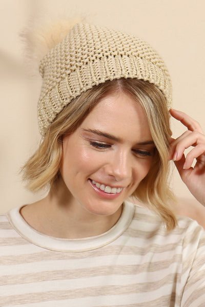 KNITTED POM BEANIE (NOW $2.00 ONLY!)