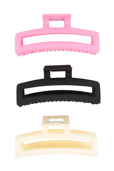 PASTEL RECTANGULAR HAIR CLAW CLIP HAIR ACCESSORIES