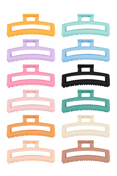 PASTEL RECTANGULAR HAIR CLAW CLIP HAIR ACCESSORIES