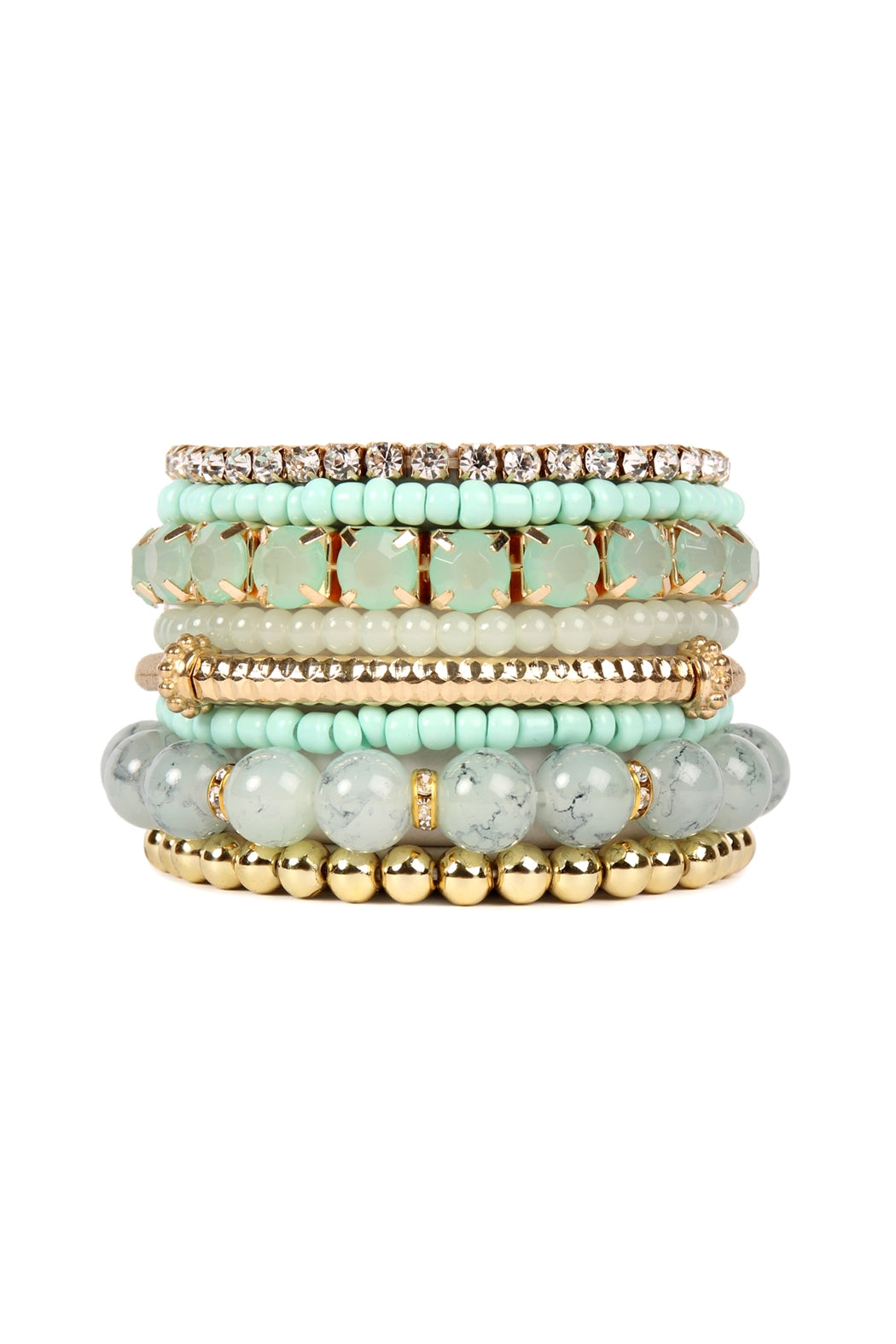 MULTICOLOR STRETCH BRACELET/6PCS