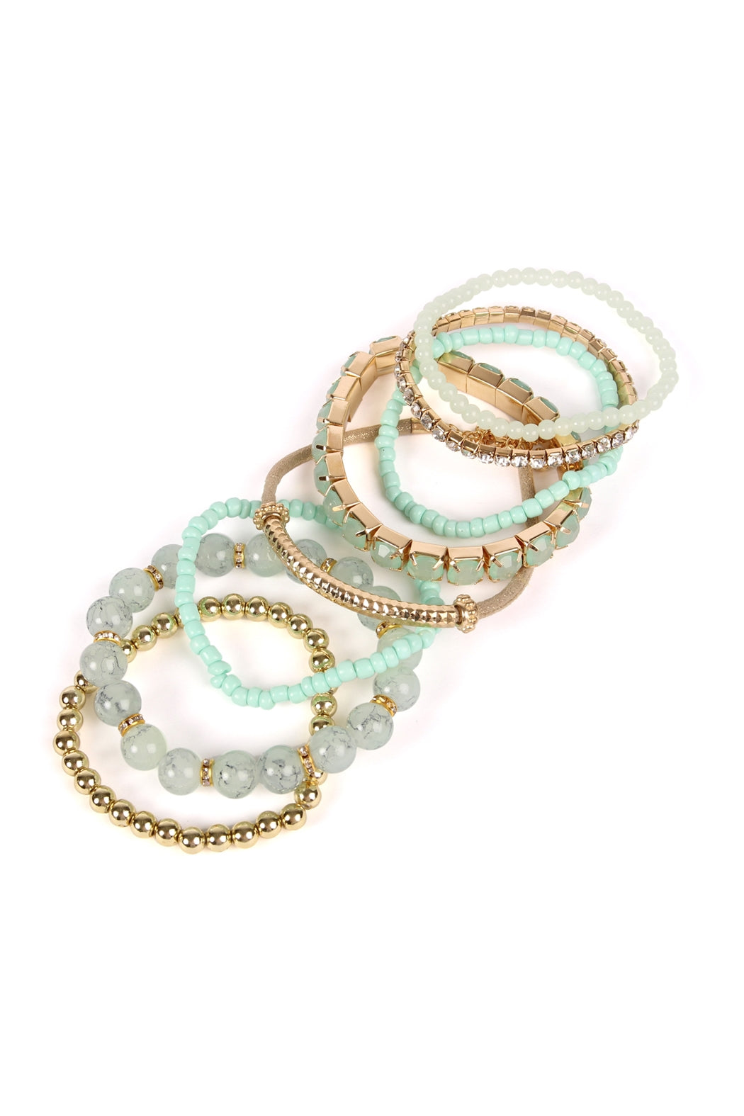 MULTICOLOR STRETCH BRACELET/6PCS