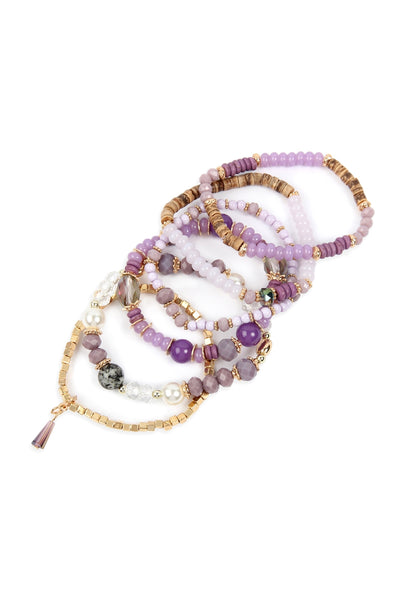 MULTI STONE BEADS STACKABLE BRACELETS