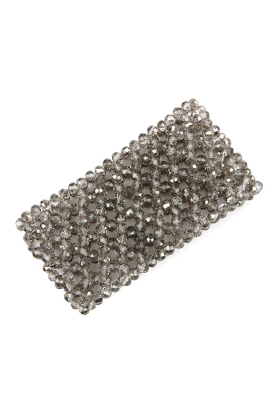 GLASS BEADS MESH WIDE STRETCH BRACELET
