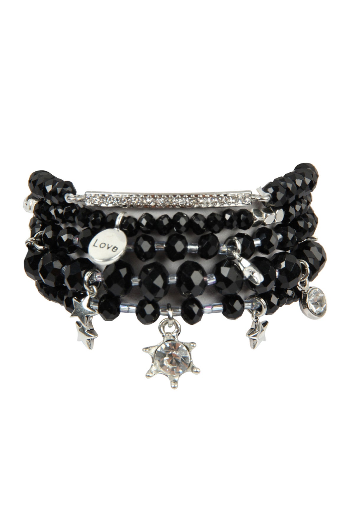 GLASS BEADS CHARM BRACELET SET