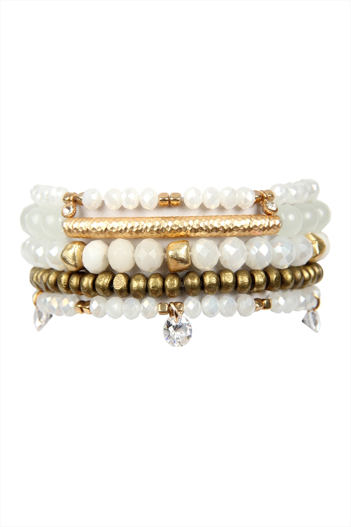 GLASS BEADS CHARM BRACELET SET