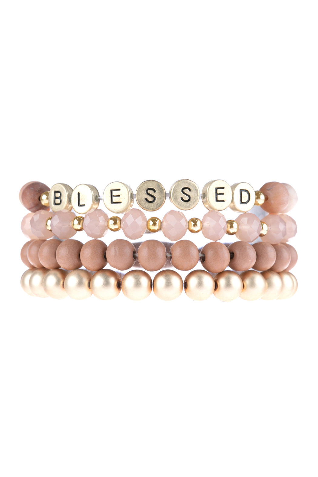 BLESSED CHARM MULTILINE BEADED BRACELET