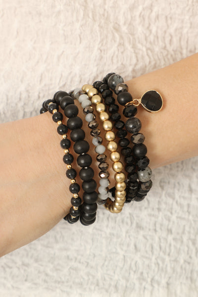 MULTI LINE BEADED BRACELET