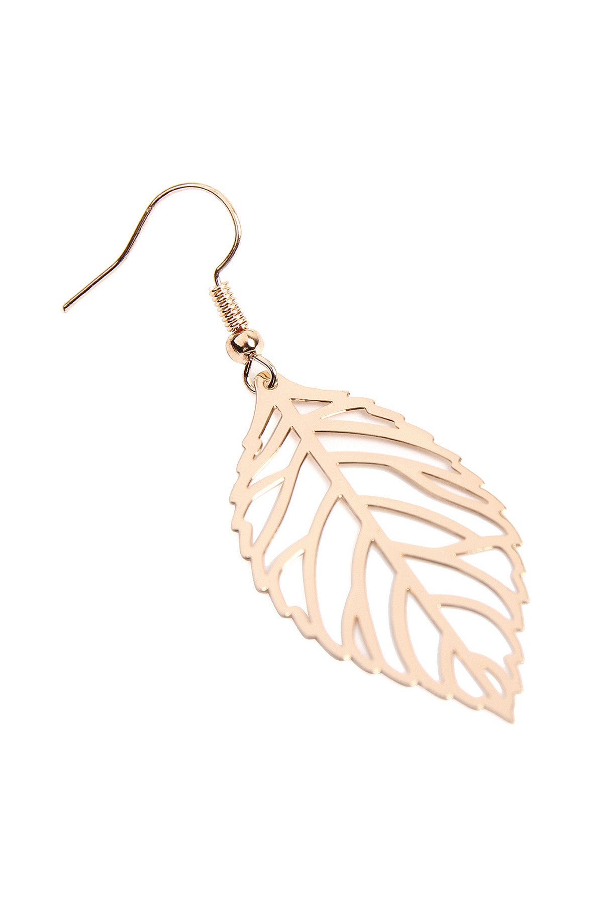 SMALL LEAF CAST HOOK EARRINGS/6PCS